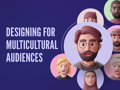 Article on Medium about designing for multicultural audiences. article audience blog branding dos and donts faces gradient illustration medium minimal multicultural ui web