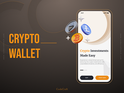 Crypto Wallet App crypto app crypto wallet crytpo coin app design mobile app ui ux wallet app
