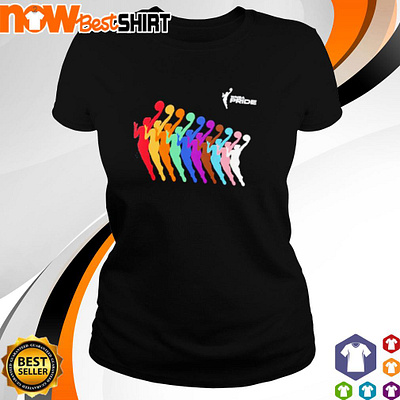 WNBA Fanatics Branded black logowoman pride shirt lgbt