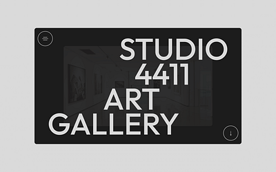 Studio 4411 website concept art black concept design gallery homepage inspiration layout minimalist typography ui web design website