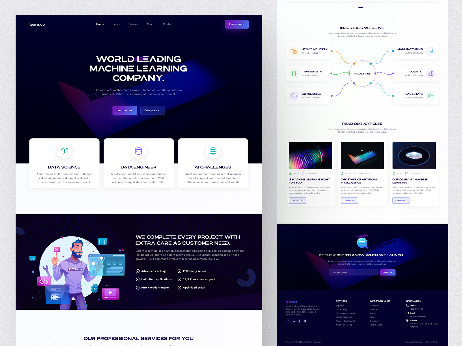 Machine Learning Website Design By Nazmul Haque Shanto On Dribbble