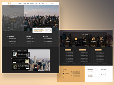 Gold theme - for amazing web site - Full web amazing branding design designer figma gold graphic design landing page template theme ui uidesigner uiux ux xd