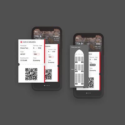 E-Boarding Pass app boarding pass graphic design mobile ticket ui ux