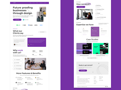 Digital Agency Landing Page adobexd agency app app ui app ui design branding design designer digital figma landing page software ui ui design uiux ux