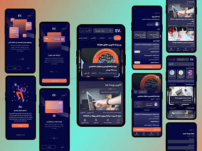 EVO event planning app concept design event event planner evo orange persian product design ui ux