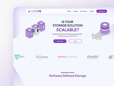 LizardFS IT Company Website Page design ui ux uxui designer