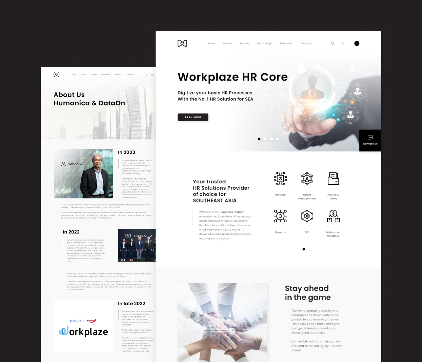 Humanica & DataOn - HRMS Redesign Website design figma graphic design ui ui design ui ux design ux web design