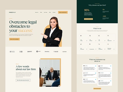 Law Firm - Landing Page adivser advocate agency clean consultancy design header hire lawyer justice landing page law law firm law website minimal service testimonials ui ux website website design