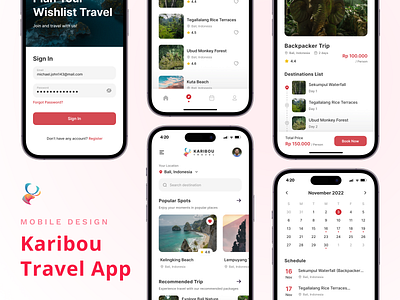 Travel Planning Mobile App Design design figma indonesia minimalism mobile product design travel travel app ui uiux ux