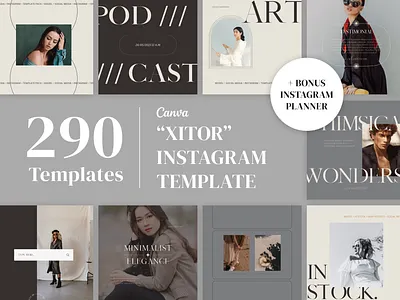 Xitor - Aesthetic Instagram template canva design canva template design illustration instagram instagram post instagram stories instagram template ui
