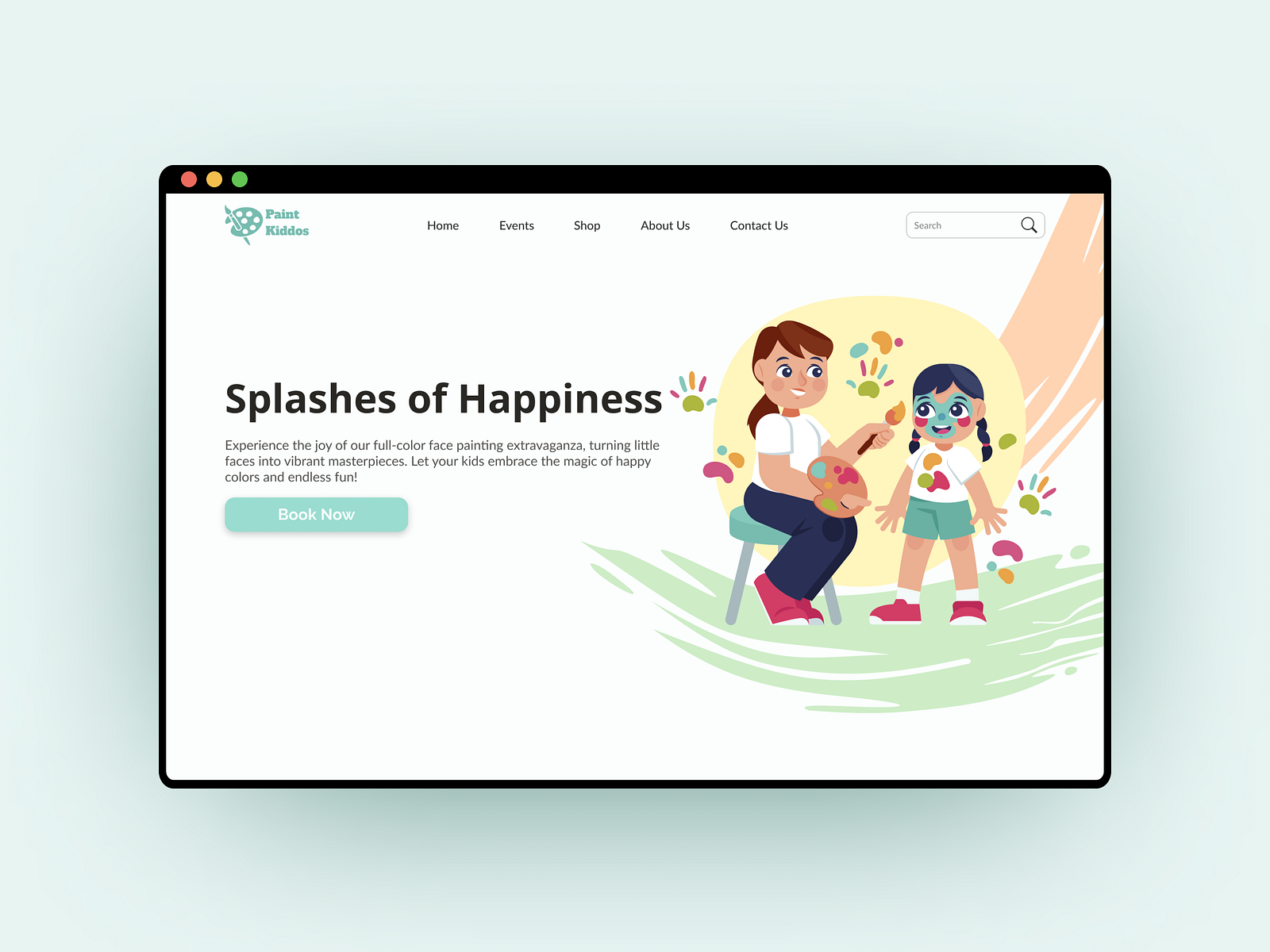 Face Painting site Design by denismee on Dribbble