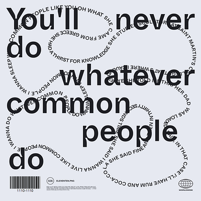 common people design graphic design illustration lyrics minimal monochrome pulp typography vector