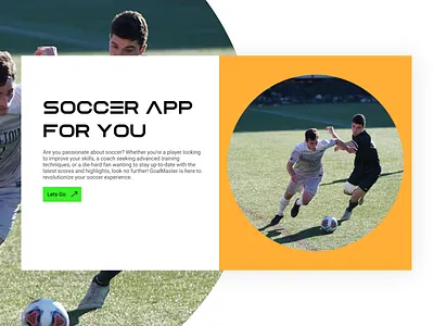 Soccer Hero section branding design football footballer graphic design illustration logo motion graphics soccer sports typography ui ux vector web design