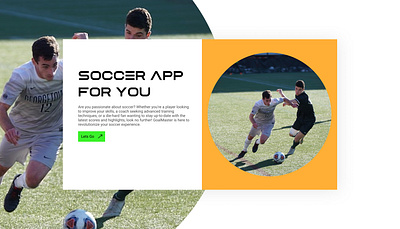 Soccer Hero section branding design football footballer graphic design illustration logo motion graphics soccer sports typography ui ux vector web design