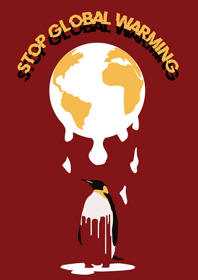 Global Warming Poster design graphic design vector