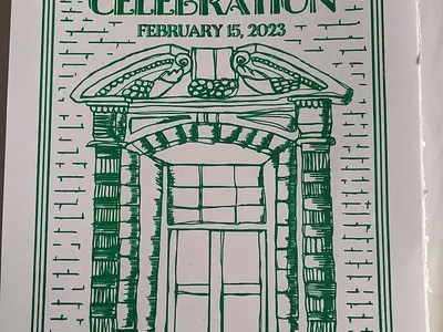 Dunbar screen printed poster printed for Parks and Rec Lexington