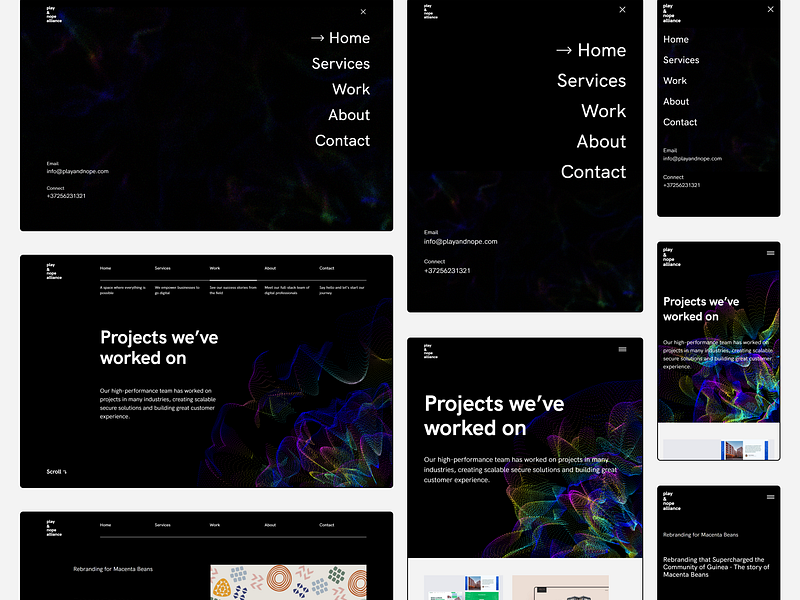 PLAY & NOPE Alliance alliance design minimal web webdesign webpage website