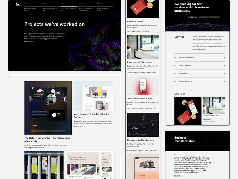 PLAY & NOPE Alliance - Case Studies alliance casestudy design minimal projects web webdesign webpage website