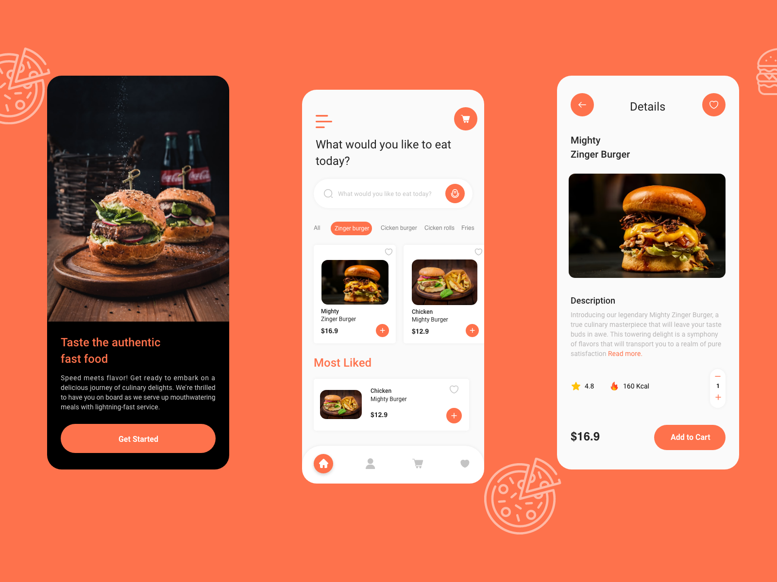 Food App by Tabish waheed on Dribbble