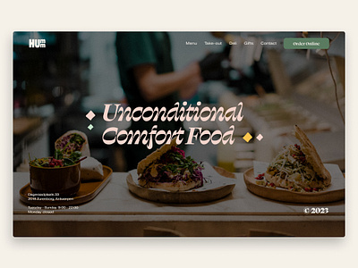 Hero - home page - restaurant cover design graphic design h1 hero home home page homepage landing page middle east pita restaurant ui web web design webdesign website website design
