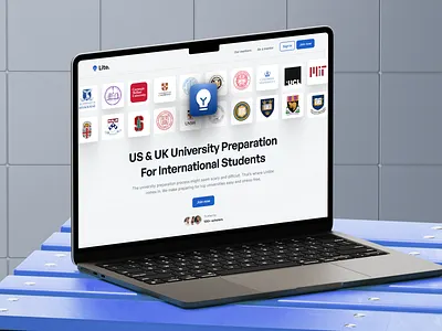 Lite Landing Page Design ai app design education landing page university