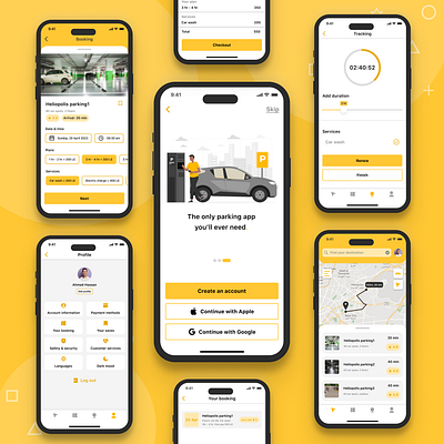 Ridestop | Parking Finder App app design ios parking finder aap ui user interface design ux