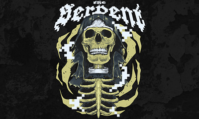 The Serpent | Premade Artwork apparel design art artwork available for purchase branding clothing design graphic design illustration nun premade skull skullart t shirt t shirt design