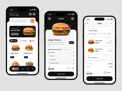 Food Delivery App agency landing page agency web design app app design application branding burger delivery design dribble best shot food graphic design illustration mobile restaurant trend ui uidesign uiux