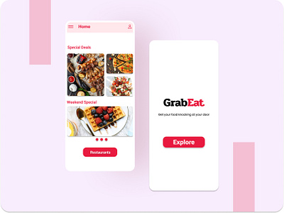 GrabEat : Food Delivery App case study figma food delivery food delivery app grabeat mobile app ui usability study ux