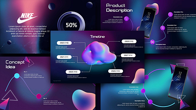 Dark Theme Presentation Design design graphic design pitchdeck ppt