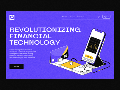 Finance home page concept des design finance fintech project graphic design illustration phone uiux vector web