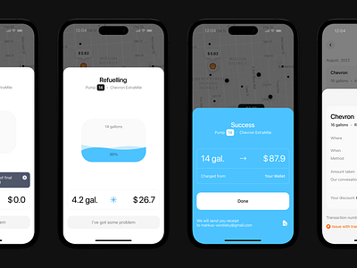 Refuel flow app fuel ios mobile ui