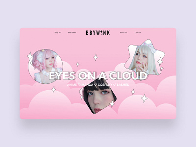 Cosplay Eyelash Product Homepage Website anime ecommerce homepage manga ui ui design ux ux design website