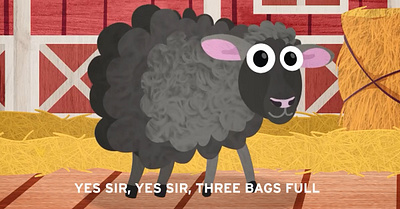 2D Animation - Baa Baa Black Sheep 2d 2d animation animation illustration kids video nursery rhyme youtubekids