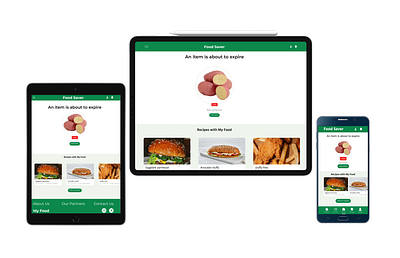 food saver responsive mobile app app design ui ux