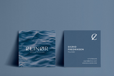 Elinor business card business card business cards cosmetic brand cosmetics minimalism minimalistic design skincare
