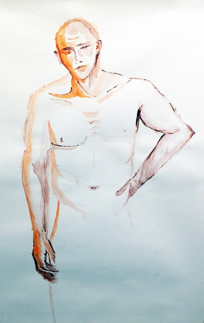 Male Model's Painting painting portrait