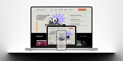 The Vintage Cinema Website app branding design ui ux