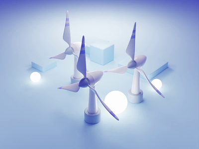 Wind Farm Tutorial 3d animation blender diorama illustration isometric motion render tutorial