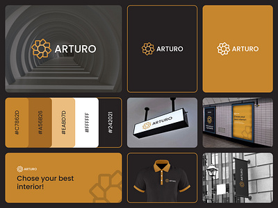 ARTURO - Logo Design Concept abstract agency architect architecture brand identity branding concept creative design designer portfolio gradient home house interior logo logo designer minimlist modern property studio