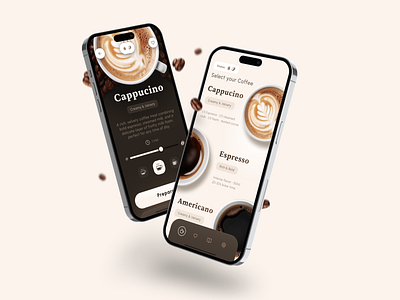 Coffee app coffee design interface ios iphone mobile ui ux