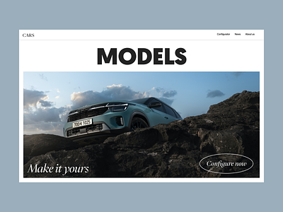 Cars branding cars design grids header minimal typography ui ux web