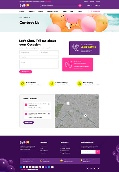 Balloo | Party Decoration and Balloon Shop HTML Template woocommerce