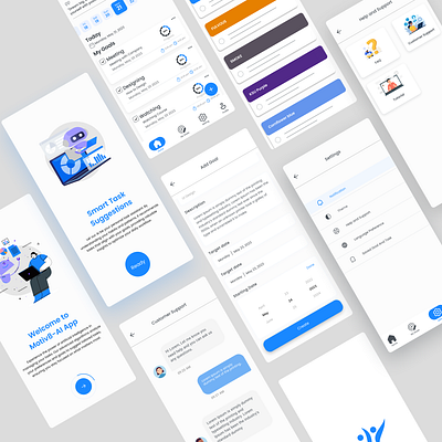 GOAL MANAGEMENT app design illustration logo ui ux