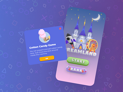 Dreamland Game Design app game graphic design mobile motion graphics ui ux