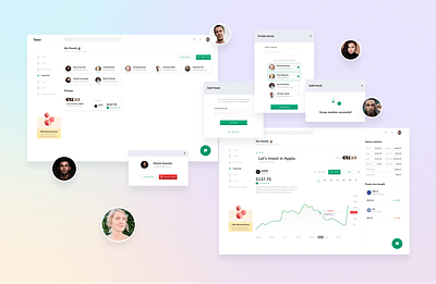 Invest with your friend list branding business dashboard design graphic design ui ui design ux design