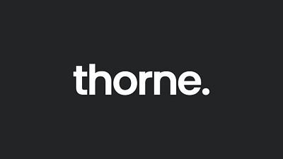 Thorne logo branding design graphic design logo typography