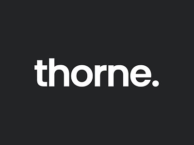 Thorne logo branding design graphic design logo typography