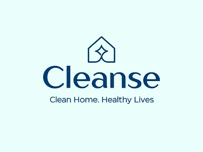 Cleanse Logo Proposal brand identity branding design graphic design home cleaning home logo icon logo logo design vector