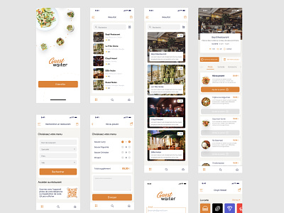 Guest Waiter app branding restaurant ui ui ux ux